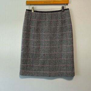 Talbots Petites Wool Blend Plaid Pencil Skirt
